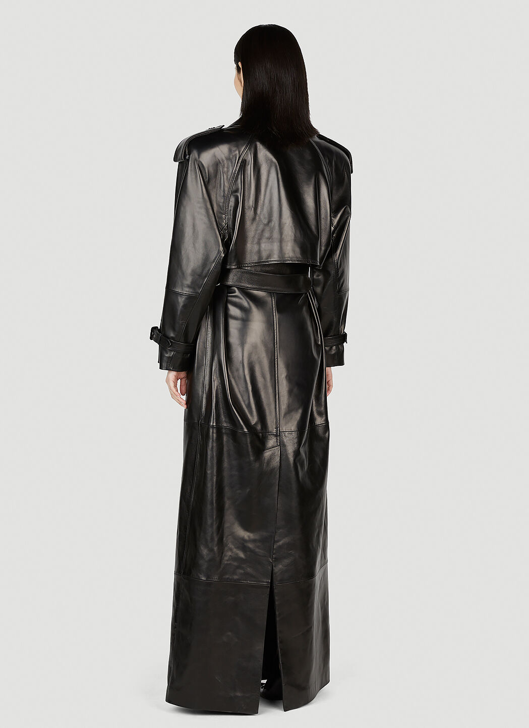 Saint Laurent Women's' Maxi Trench Coat in Black | LN-CC®