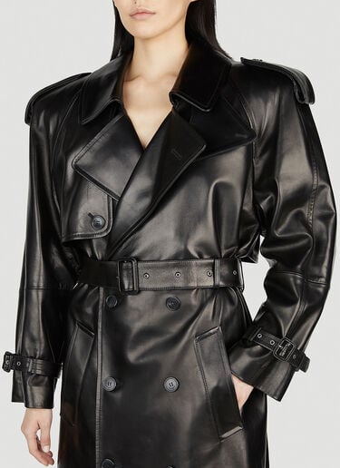 Maxi Trench Coat Saint Laurent Maxi Trench Coat Black sla0252014