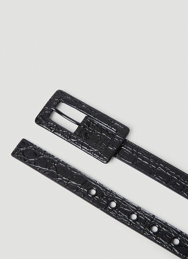 얇은 벨트 Saint Laurent 얇은 벨트 블랙 sla0252084
