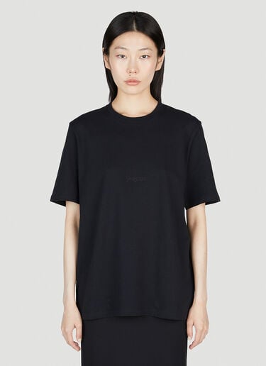 토널 로고 티셔츠 Saint Laurent 토널 로고 티셔츠 블랙 sla0253014