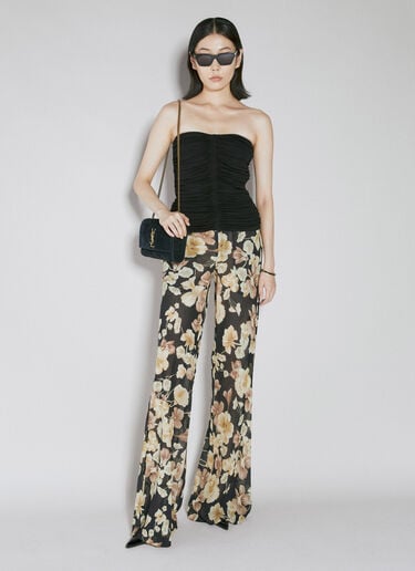 주름 장식 코르셋 Saint Laurent 주름 장식 코르셋 블랙 sla0253024