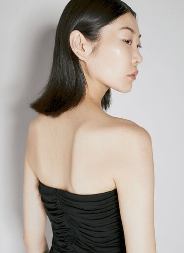 주름 장식 코르셋 Saint Laurent 주름 장식 코르셋 블랙 sla0253024