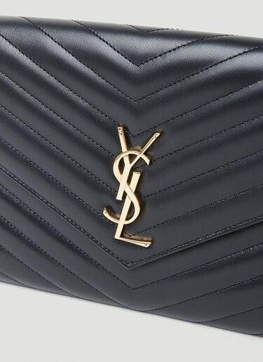 Saint Laurent 信封式徽标手拿包 黑色 sla0253083