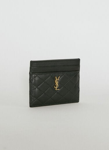 Saint Laurent Gaby Leather Cardholder Black sla0253176