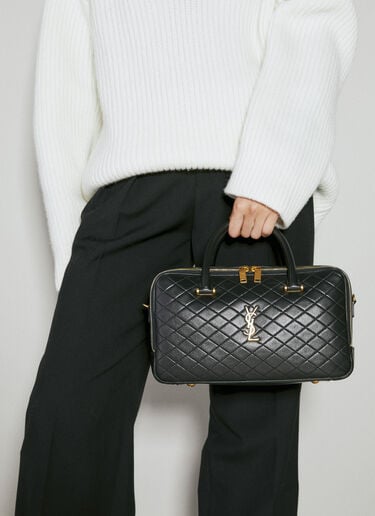 Lyia Duffle Handbag Saint Laurent Lyia Duffle Handbag Black sla0254096