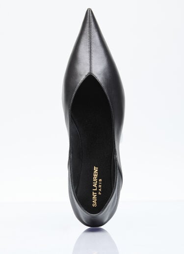Nour 皮革拖鞋 Saint Laurent Nour 皮革拖鞋 黑色 sla0255044