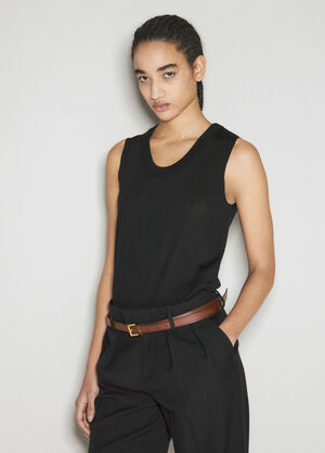Saint Laurent Cassandre Thin Belt Brown sla0255063