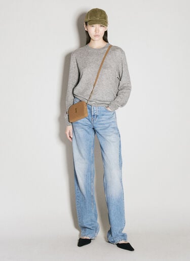 Gaby 绗缝拉链手拿包 Saint Laurent Gaby 绗缝拉链手拿包 棕色 sla0255113