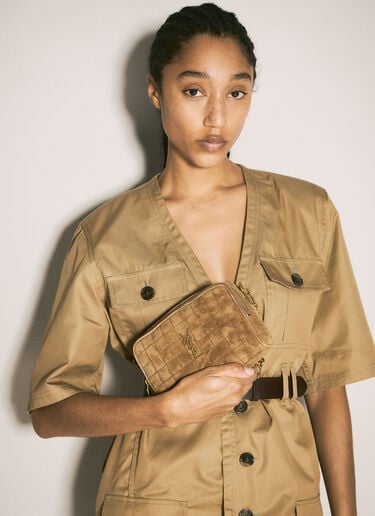 Cassandre Matelassé Carré Mini Camera Bag Saint Laurent Cassandre Matelassé Carré Mini Camera Bag Brown sla0257086