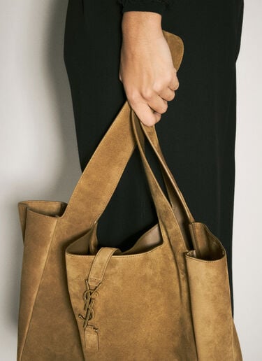 Le 5 à 7 Bea Suede Shoulder Bag Saint Laurent Le 5 à 7 Bea Suede Shoulder Bag Brown sla0258029