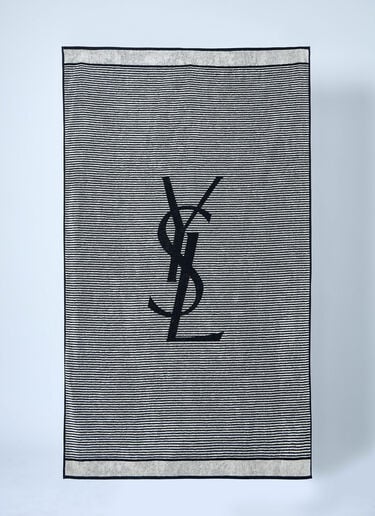 Cassandre Striped Towel Saint Laurent Cassandre Striped Towel Black sla0260023