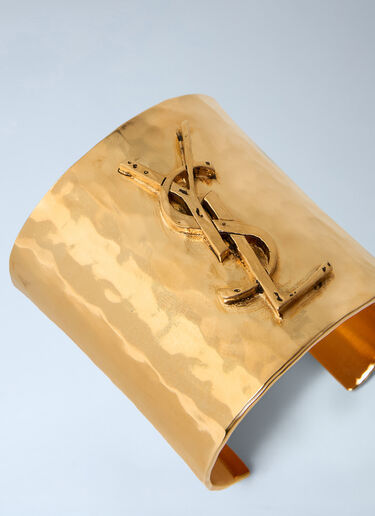 Saint Laurent Cassandre Cuff Gold sla0260025