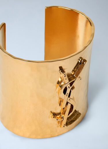 Saint Laurent Cassandre Cuff Gold sla0260025