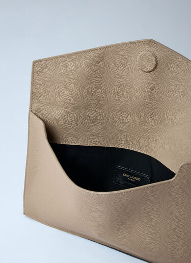 Medium Uptown Clutch Saint Laurent Medium Uptown Clutch Beige sla0260036
