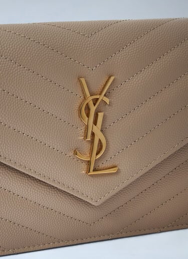 Cassandre Envelop Chain Wallet Saint Laurent Cassandre Envelop Chain Wallet Beige sla0260053