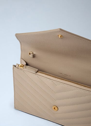 Cassandre Envelop Chain Wallet Saint Laurent Cassandre Envelop Chain Wallet Beige sla0260053