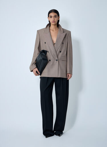 Double-Breasted Blazer Saint Laurent Double-Breasted Blazer Beige sla0260070