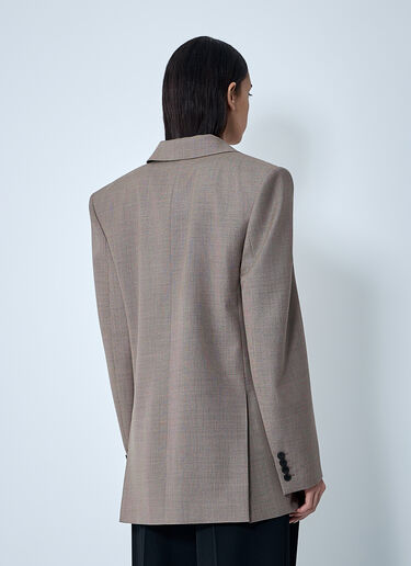Saint Laurent Double-Breasted Blazer Beige sla0260070