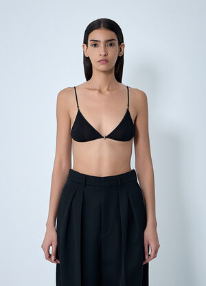 Saint Laurent Sheer Bra Black sla0260079