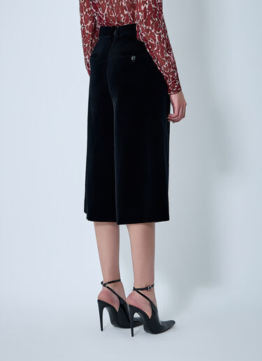 Tailored Cropped Cotton Pants Saint Laurent Tailored Cropped Cotton Pants Black sla0261008