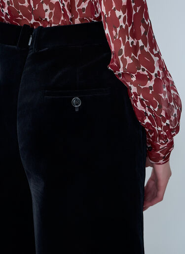 Tailored Cropped Cotton Pants Saint Laurent Tailored Cropped Cotton Pants Black sla0261008
