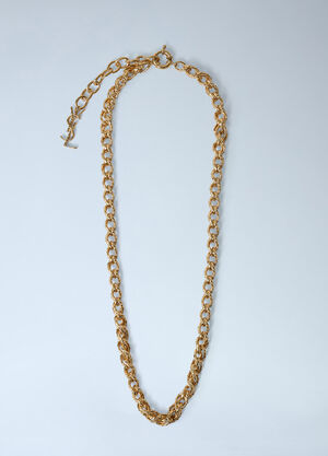 Saint Laurent Rope Chain Necklace Gold sla0261134