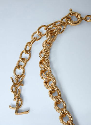 Rope Chain Necklace Saint Laurent Rope Chain Necklace Gold sla0261134