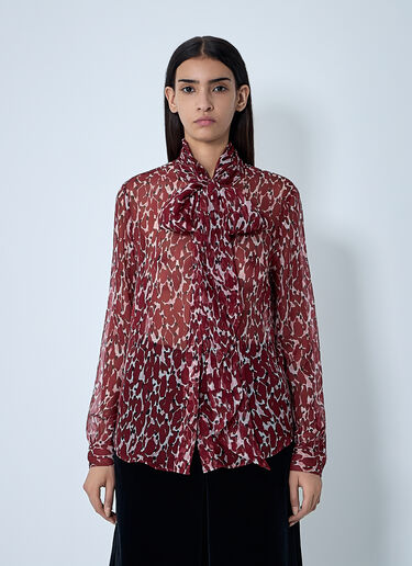 Silk Shirt Saint Laurent Silk Shirt Burgundy sla0261137