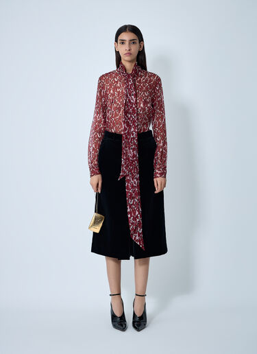 Silk Shirt Saint Laurent Silk Shirt Burgundy sla0261137