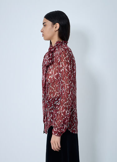 Silk Shirt Saint Laurent Silk Shirt Burgundy sla0261137