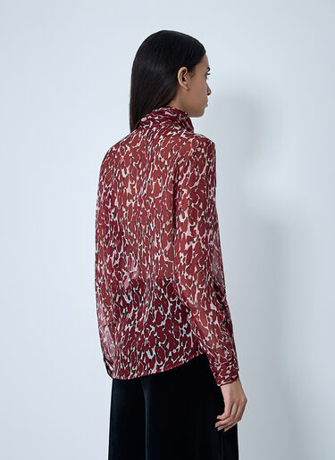 Silk Shirt Saint Laurent Silk Shirt Burgundy sla0261137