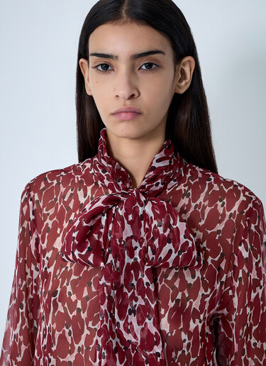Silk Shirt Saint Laurent Silk Shirt Burgundy sla0261137