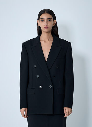 Double-Breasted Blazer Saint Laurent Double-Breasted Blazer Black sla0261142