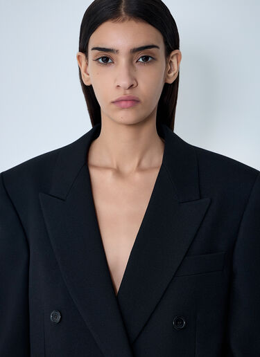 Double-Breasted Blazer Saint Laurent Double-Breasted Blazer Black sla0261142