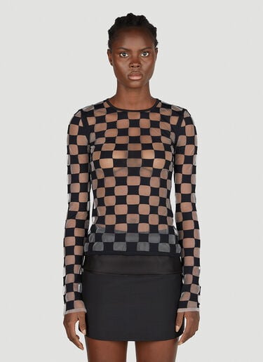 체크 탑 Sportmax 체크 탑 블랙 spx0252023