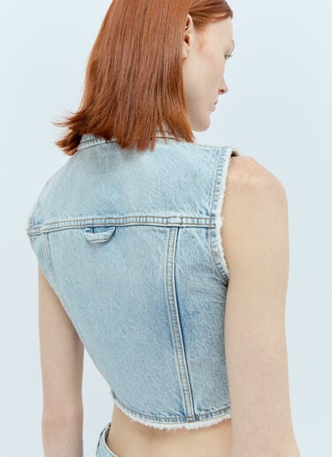 クロップデニムベスト Sportmax クロップデニムベスト ブルー spx0256007