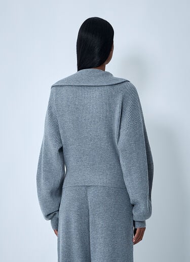 Wool-Blend Zip-Up Sweater Sportmax Wool-Blend Zip-Up Sweater Grey spx0262008