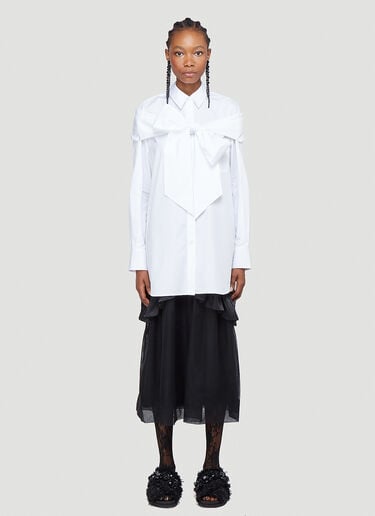 Longline Bow Shirt Simone Rocha Longline Bow Shirt White sra0242008