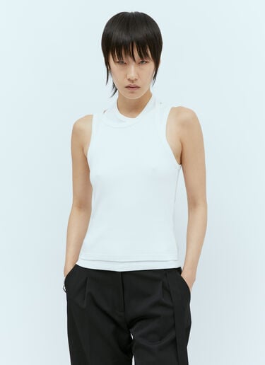 Cotton Layered Tank Top St. Agni Cotton Layered Tank Top White sta0255006