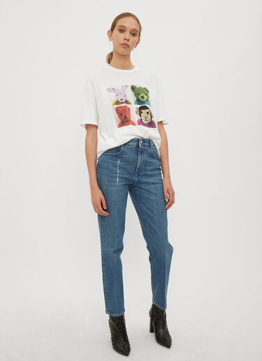 Slogan Embroidered Jeans Stella McCartney Slogan Embroidered Jeans Blue stm0233030