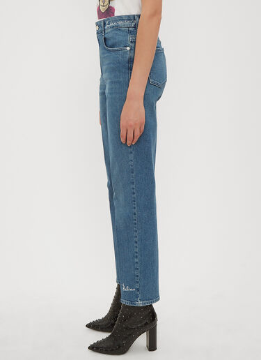 Slogan Embroidered Jeans Stella McCartney Slogan Embroidered Jeans Blue stm0233030