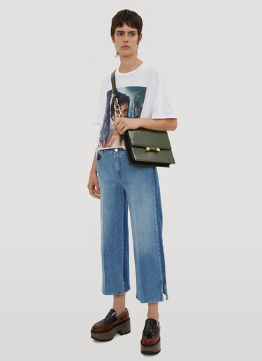 Cropped Panel Jeans Stella McCartney Cropped Panel Jeans Blue stm0234016