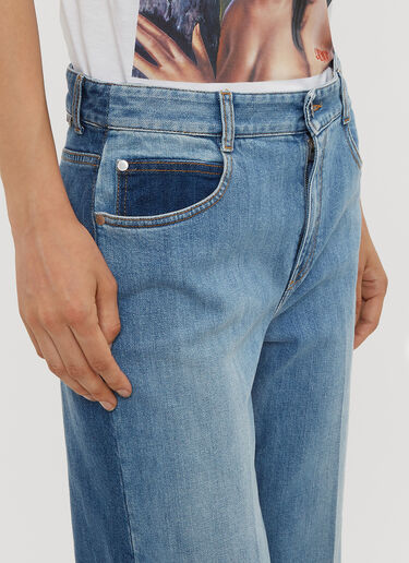 Cropped Panel Jeans Stella McCartney Cropped Panel Jeans Blue stm0234016