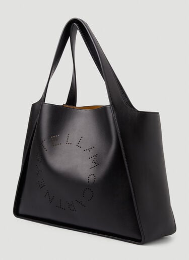 Perforated Logo Tote Bag Stella McCartney Perforated Logo Tote Bag Black stm0249024