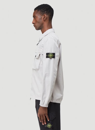 Zip-Up Shirt Jacket Stone Island Zip-Up Shirt Jacket Grey sto0142026
