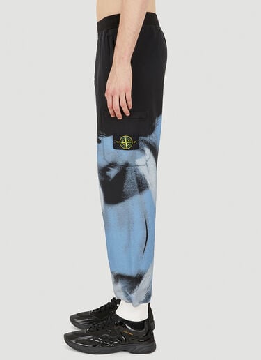 图案印花运动裤 Stone Island 图案印花运动裤 黑 sto0150031