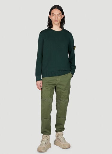 Stone Island 컴퍼스 패치 스웨터 그린 sto0152049