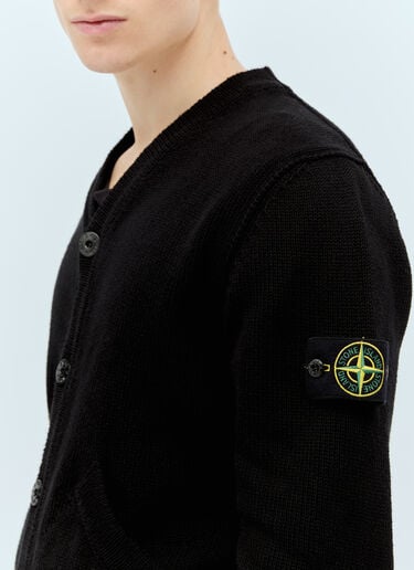 徽标贴饰开衫 Stone Island 徽标贴饰开衫 黑色 sto0156089