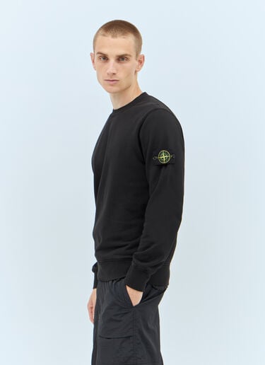 徽标贴饰运动衫 Stone Island 徽标贴饰运动衫 黑色 sto0158043