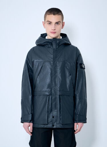 Leather Organza Hooded Jacket Stone Island Leather Organza Hooded Jacket Black sto0160001